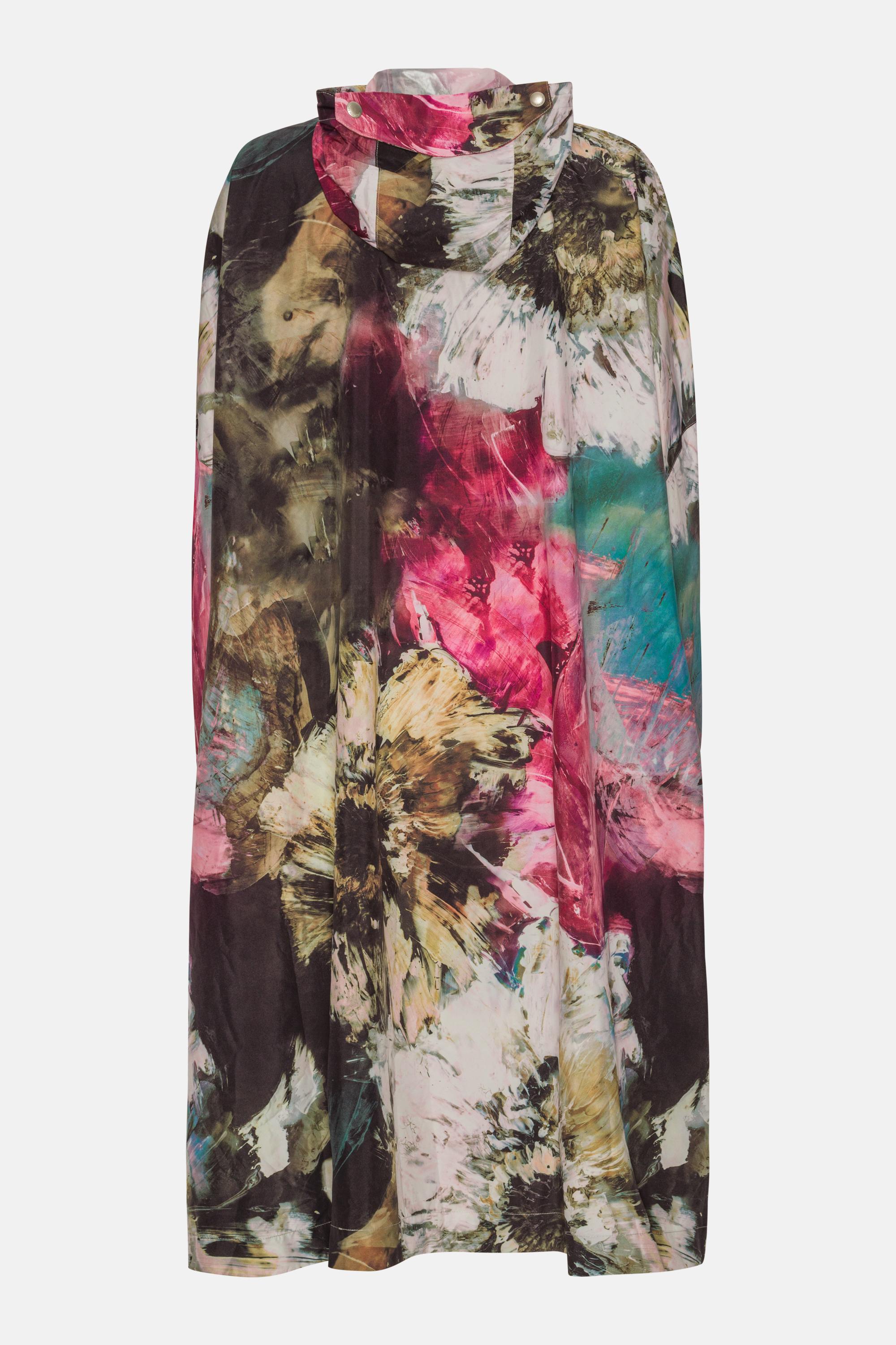 Poncho Impermeable - Artistic Flower Print